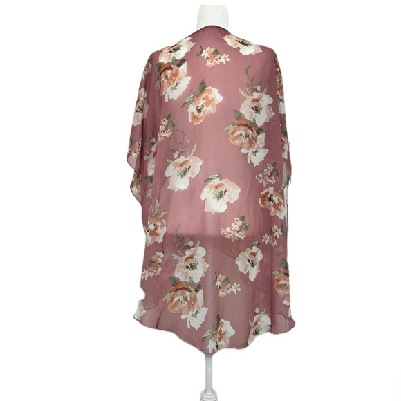 Emory Park Blush Pink Floral Kimono - Picture 3 of 4